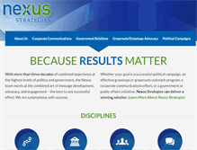 Tablet Screenshot of nexusstrategies.com